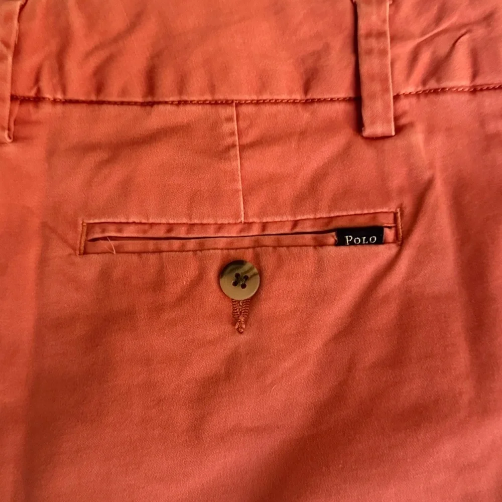 Ralph Lauren Classic Chino Boy’s Straight Fit Coral Pink Cotton Shorts. Size 14.